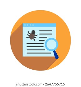 Issue Tracker rounded color, mini illustration icon. use for modern concept, print, UI, UX kit, web and app development. Vector related to risk management, business, finance.