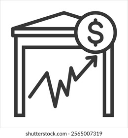 Issuer Outline Icon Vector Illustration