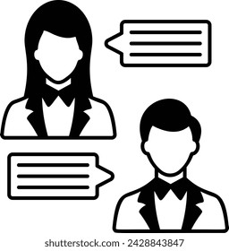 Issues and interest Identification between team player vector design, self improvement workplace Symbol, business motivation Sign, goal-directed behavior illustration, Exchange of Perspectives concept