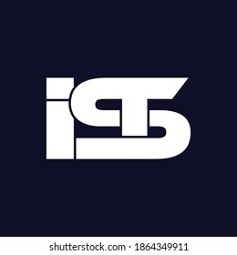 IST letter monogram logo design vector