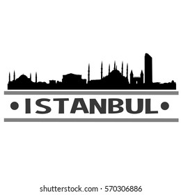 Istambul Skyline City Silhouette Design