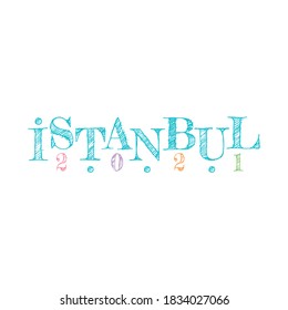 istanbul 2021 on a white background