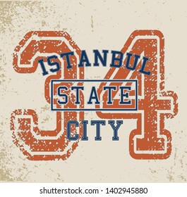 ISTANBUL 34 CITY EMBLEM POSTER 