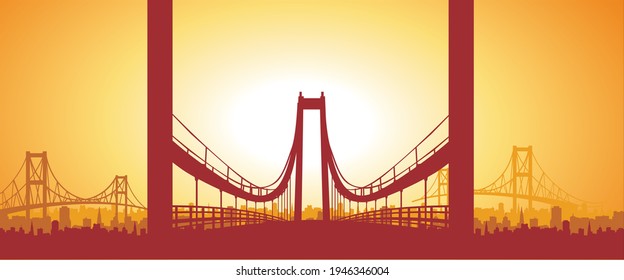 istanbul bosporus bridge silhouette work