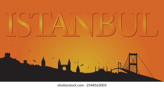 istanbul bosporus bridge silhouette work