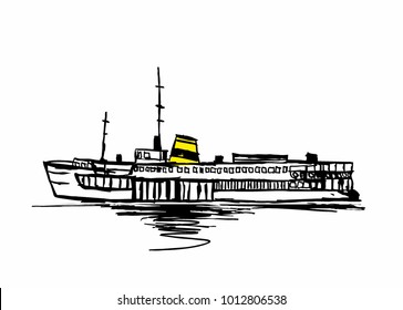 istanbul bosporus graphic design vector art