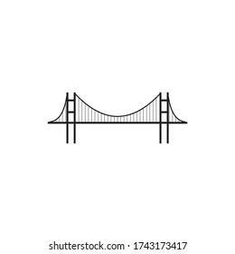 istanbul bridge icon vector sign symbol isolated