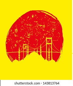 istanbul city life vector art