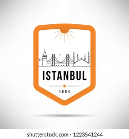 Istanbul City Modern Skyline Vector Template