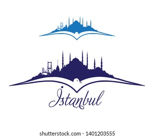 Istanbul City Skyline Vector Logo