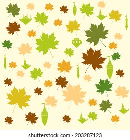 istanbul city and sycamore leaf vector art