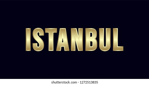 Istanbul City Typography vector design. Greetings for T-shirt, poster, card and more
