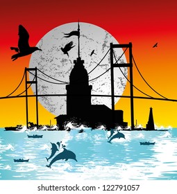 istanbul city vector art