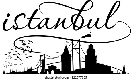 istanbul city vector art