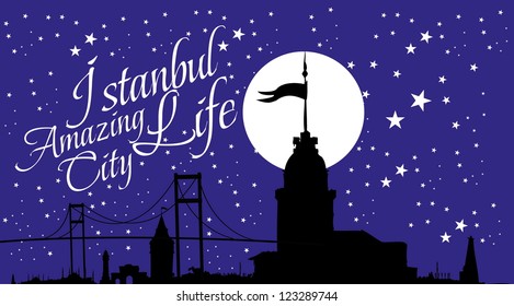istanbul city vector art