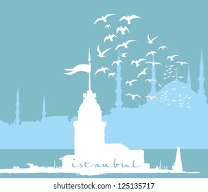 istanbul city vector art