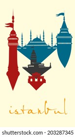 istanbul city vector art