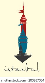 istanbul city vector art