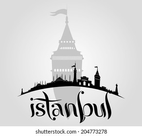 istanbul city vector art