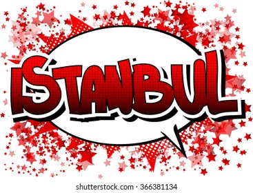 Istanbul - Comic book style word