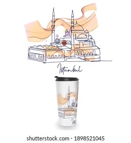 istanbul designistanbul themed print design on glass