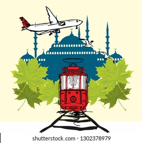 istanbul graphic design vector art