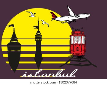 istanbul graphic design vector art