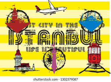 istanbul graphic design vector art