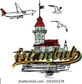 istanbul graphic design vector art