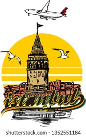 istanbul graphic design vector art