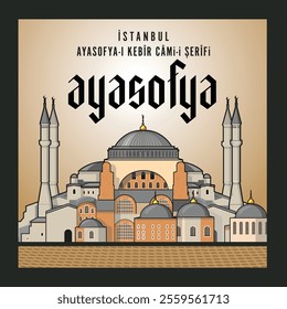 istanbul hagia sophia mosque vector