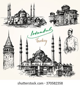 Istanbul. Hand drawn collection.