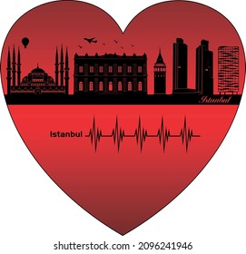 Istanbul in the heart - illustration