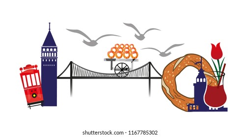 Istanbul illustration vector
