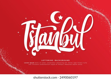 istanbul lettering background vector design