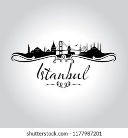 logo, icono y símbolo de Estambul, ilustración vectorial