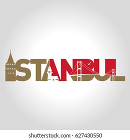 istanbul logo, icon and symbol vector illustration