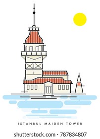 Istanbul Maiden Tower Vector File