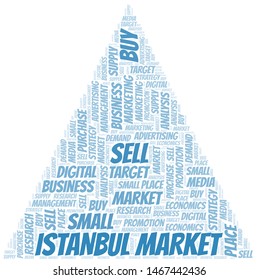 Istanbul Market word cloud. Vector made with text only