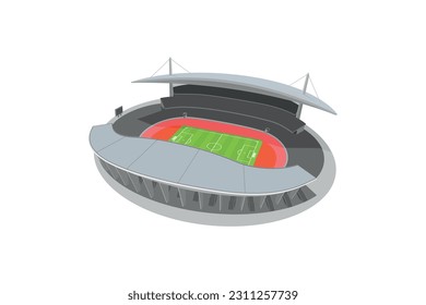 Istanbul Olympic stadium. Soccer stadium vector illustration on isolated background.