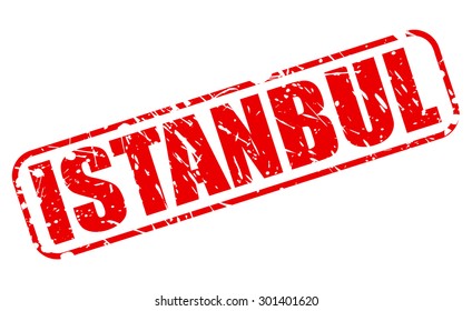 ISTANBUL red stamp text on white