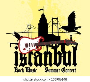 istanbul rock music  vector art