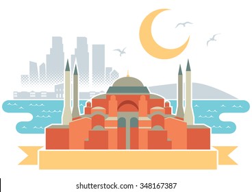 Istanbul: Simple illustration of Istanbul. 