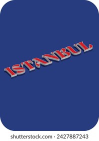 Estambul Fondo de póster de texto 3D 1