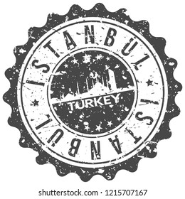 Istanbul Turkey Travel Stamp Icon City Design Tourism Export Seal