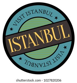 Istanbul typographic stamp. Typographic sign, badge or logo