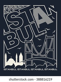 istanbul, typographic vector design