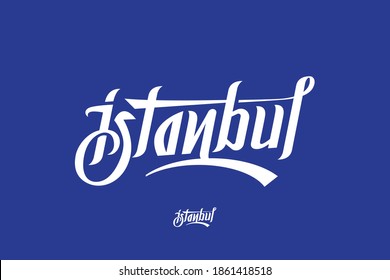 istanbul typography logo, Handwrite, bosphorus lettering vector art
