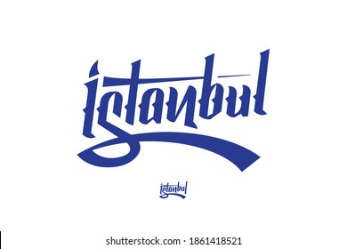 logotipo de tipografía de estambul, escritura a mano, letras de bosphorus, arte vectorial
