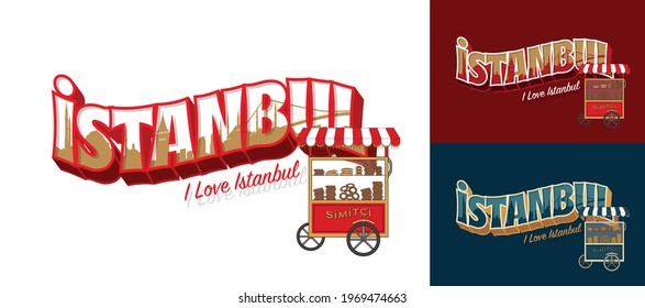 Istanbul Typography Text Style - istanbul vektor yazi